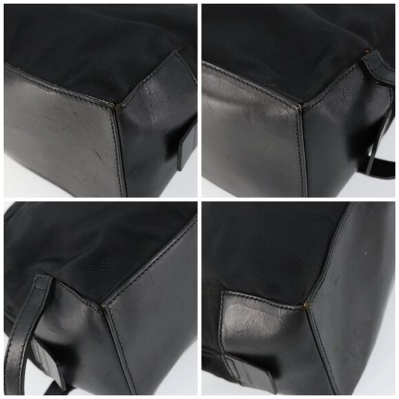 GUCCI Clutch Bag Nylon Leather Black Silver - Picture 15 of 15